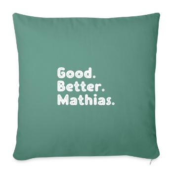 Bon mieux Mathias - Housse de coussin décorative 45 x 45 cm - vert sapin - Devant