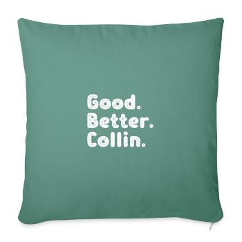 Bon meilleur Collin - Housse de coussin décorative 45 x 45 cm - vert sapin - Devant