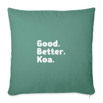 Bon mieux Koa - Housse de coussin décorative 45 x 45 cm - vert sapin - Devant
