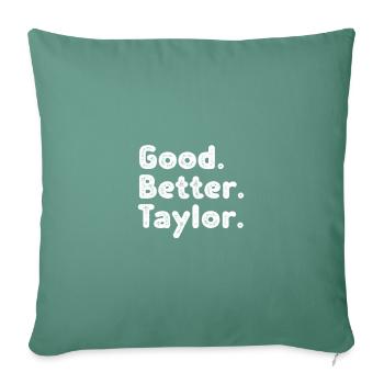 Bon mieux Taylor - Housse de coussin décorative 45 x 45 cm - vert sapin - Devant