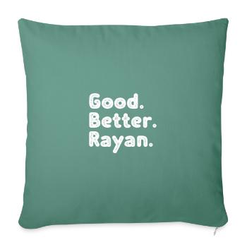 Bon mieux Rayan - Housse de coussin décorative 45 x 45 cm - vert sapin - Devant