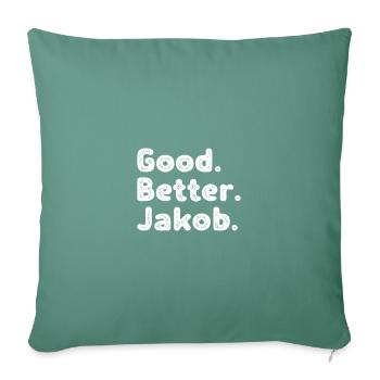 Les mecs cool s’appellent Jakob - Housse de coussin décorative 45 x 45 cm - vert sapin - Devant