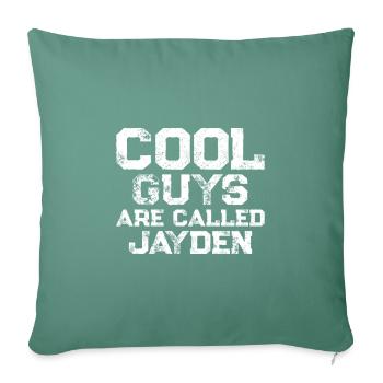 Les gars cool s’appellent Jayden - Housse de coussin décorative 45 x 45 cm - vert sapin - Devant