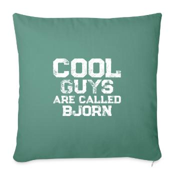 Les mecs cool s’appellent Bjorn - Housse de coussin décorative 45 x 45 cm - vert sapin - Devant