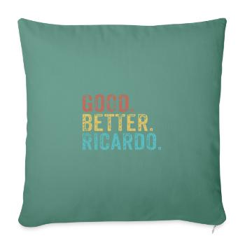 Les mecs cool s’appellent ricardo - Housse de coussin décorative 45 x 45 cm - vert sapin - Devant