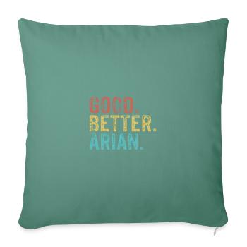 Bon, mieux, Arian - Housse de coussin décorative 45 x 45 cm - vert sapin - Devant