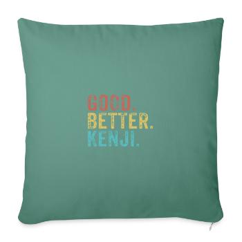 Les mecs cool s’appellent Kenji - Housse de coussin décorative 45 x 45 cm - vert sapin - Devant