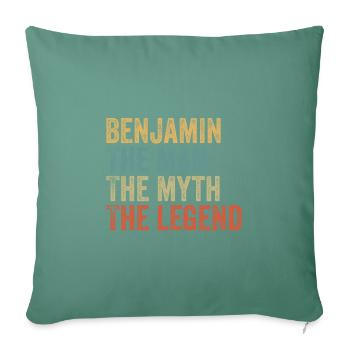Benjamin the man the myth - Sofakissenbezug 45 x 45 cm - Tanngrün - Vorne
