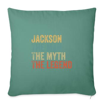 Jackson the man the myth - Sofa pillowcase 17,3'' x 17,3'' (45 x 45 cm) - cypress green - Front