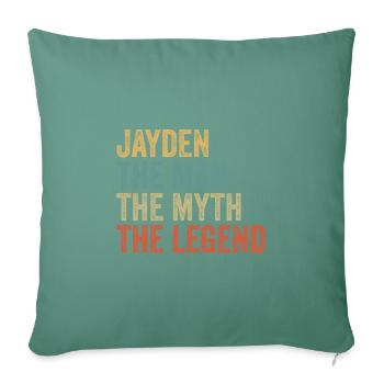 Jayden l’homme, le mythe - Housse de coussin décorative 45 x 45 cm - vert sapin - Devant