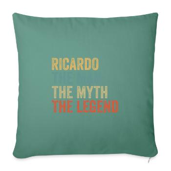 Ricardo l’homme le mythe - Housse de coussin décorative 45 x 45 cm - vert sapin - Devant