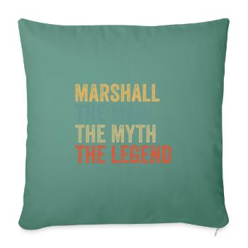 Marshall l’homme le mythe - Housse de coussin décorative 45 x 45 cm - vert sapin - Devant