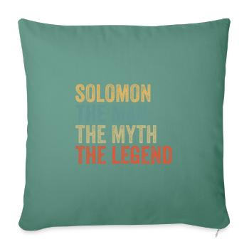 Salomon l’homme, le mythe - Housse de coussin décorative 45 x 45 cm - vert sapin - Devant