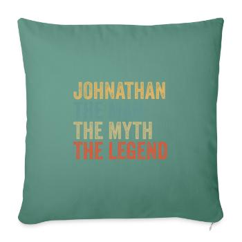 Johnathan the man the myth - Sofa pillowcase 17,3'' x 17,3'' (45 x 45 cm) - cypress green - Front