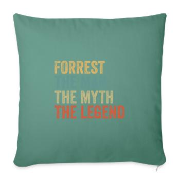 Forrest the man the myth - Sofa pillowcase 17,3'' x 17,3'' (45 x 45 cm) - cypress green - Front