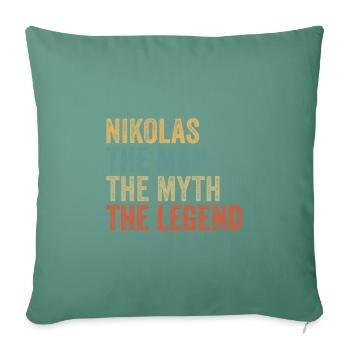 Nikolas the man the myth - Sofakissenbezug 45 x 45 cm - Tanngrün - Vorne