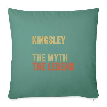 Kingsley the man the myth - Sofa pillowcase 17,3'' x 17,3'' (45 x 45 cm) - cypress green - Front