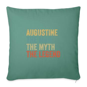 Augustin l’homme le mythe - Housse de coussin décorative 45 x 45 cm - vert sapin - Devant