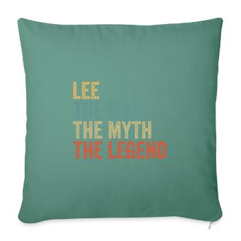 Lee the man the myth - Sofa pillowcase 17,3'' x 17,3'' (45 x 45 cm) - cypress green - Front