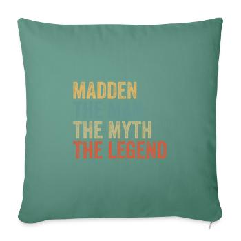 Madden l’homme le mythe - Housse de coussin décorative 45 x 45 cm - vert sapin - Devant