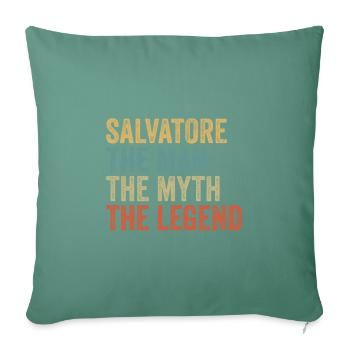 Salvatore the man the myth - Sofa pillowcase 17,3'' x 17,3'' (45 x 45 cm) - cypress green - Front