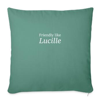 Friendly like Lucille - Sofa pillowcase 17,3'' x 17,3'' (45 x 45 cm) - cypress green - Front