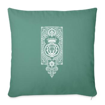 Medieval Lion Banner - Sofa pillowcase 17,3'' x 17,3'' (45 x 45 cm) - cypress green - Front