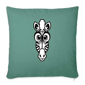 zebre animals drawing - Sofa pillowcase 17,3'' x 17,3'' (45 x 45 cm) - cypress green - Front