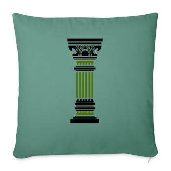 Ancient Column - Sofa pillowcase 17,3'' x 17,3'' (45 x 45 cm) - cypress green - Front
