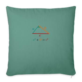 a²+b²=c² - Housse de coussin décorative 45 x 45 cm - vert sapin - Devant