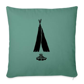 Ausflug Reise Outdoor Camping - Sofakissenbezug 45 x 45 cm - Tanngrün - Vorne