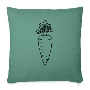 Outline carrot - Sofa pillowcase 17,3'' x 17,3'' (45 x 45 cm) - cypress green - Front