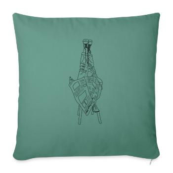 Journal - Housse de coussin décorative 45 x 45 cm - vert sapin - Devant
