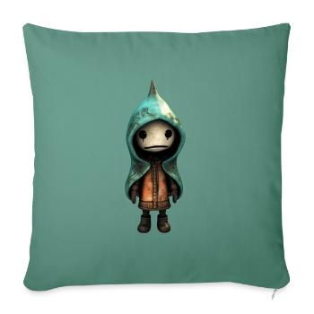 Cute monster - Sofa pillowcase 17,3'' x 17,3'' (45 x 45 cm) - cypress green - Front