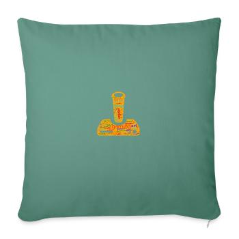 wordcloud gaming orange joystick - Sofa pillowcase 17,3'' x 17,3'' (45 x 45 cm) - cypress green - Front
