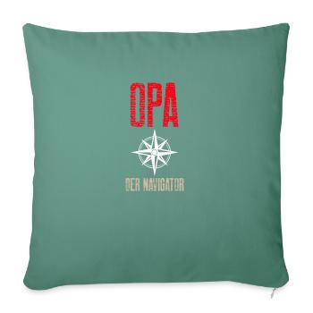 Opa der Navigator Design - Sofakissenbezug 45 x 45 cm - Tanngrün - Vorne
