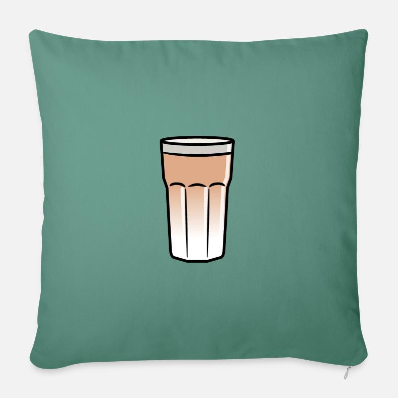 Lecker Latte Macchiato - Sofakissenbezug 45 x 45 cm - Tanngrün
