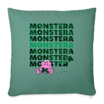 Monstera Monster - Sofa pillowcase 17,3'' x 17,3'' (45 x 45 cm) - cypress green - Front