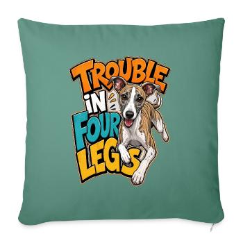 Whippet - Sofa pillowcase 17,3'' x 17,3'' (45 x 45 cm) - cypress green - Front