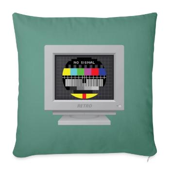 CRT Design - No signal (Mire) - Sofa pillowcase 17,3'' x 17,3'' (45 x 45 cm) - cypress green - Front