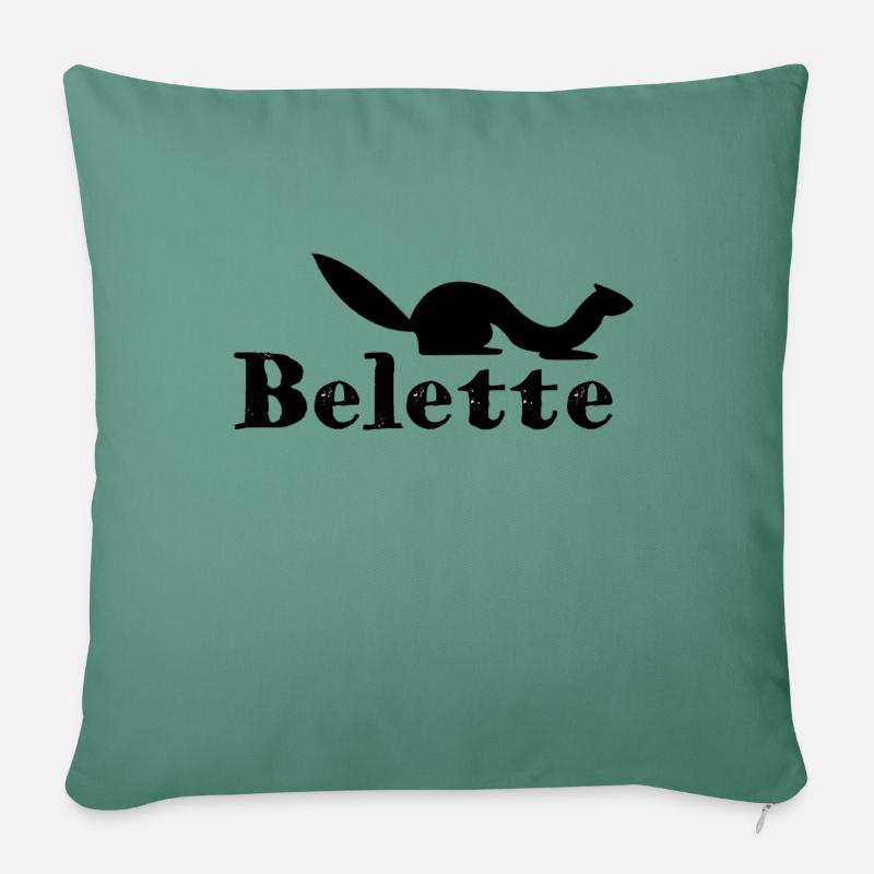 T-shirt Belette simple - Housse de coussin décorative 45 x 45 cm - vert sapin