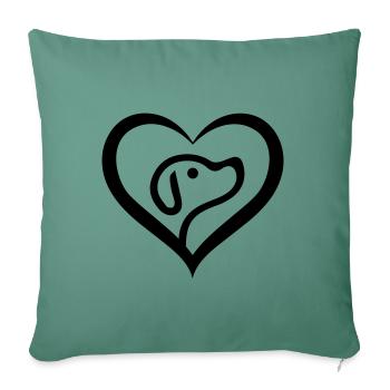 MY ONLY LOVE AND FRIEND DOG - Sofa pillowcase 17,3'' x 17,3'' (45 x 45 cm) - cypress green - Front
