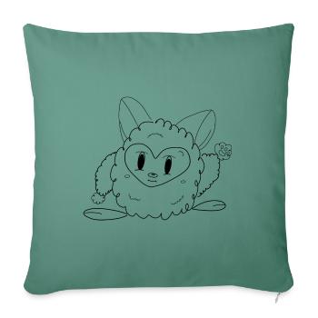Petit monstre Bobo - Housse de coussin décorative 45 x 45 cm - vert sapin - Devant