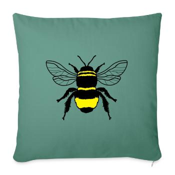 Bee - Sofa pillowcase 17,3'' x 17,3'' (45 x 45 cm) - cypress green - Front