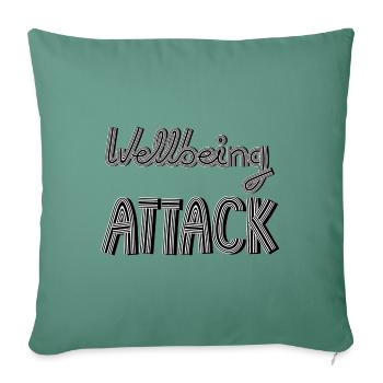 WELLBEING ATTACK - Sofa pillowcase 17,3'' x 17,3'' (45 x 45 cm) - cypress green - Front
