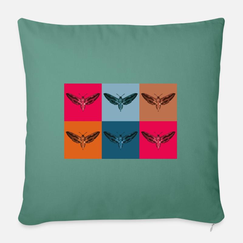 Butterfly Pop Art - Sofakissenbezug 45 x 45 cm - Tanngrün