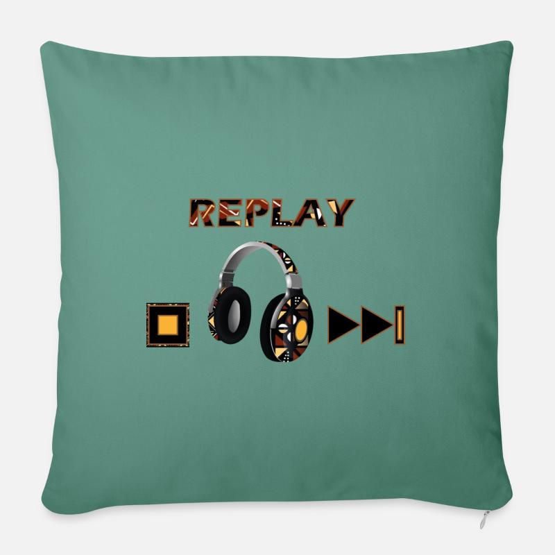 Replay HeadphoneT-shirt pullover Sweatshirts - Housse de coussin décorative 45 x 45 cm - vert sapin