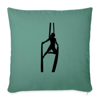 Aerial Silk - Sofa pillowcase 17,3'' x 17,3'' (45 x 45 cm) - cypress green - Front