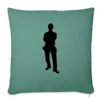 carpenter profession - Sofa pillowcase 17,3'' x 17,3'' (45 x 45 cm) - cypress green - Front