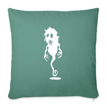 Créature de l'ombre - Halloween - Housse de coussin décorative 45 x 45 cm - vert sapin - Devant
